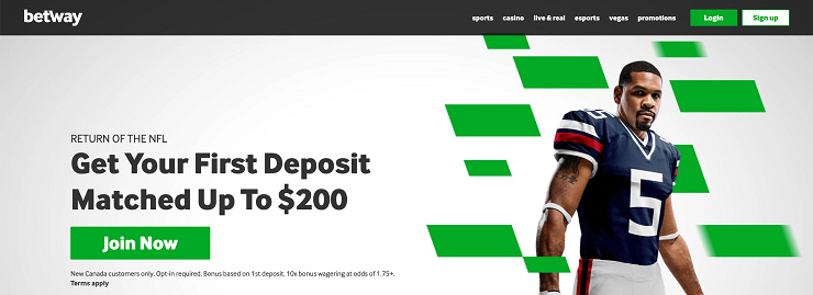 One of the best sites for CS:Go betting in Canada, Betway offers a bonus tailored for Esports betting