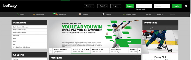 NHL betting sites like Betway offer special bonuses and features