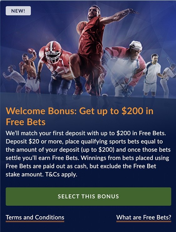 In order to receive an NFL betting bonus at Sports Interaction, new members must choose their welcome bonus offer.
