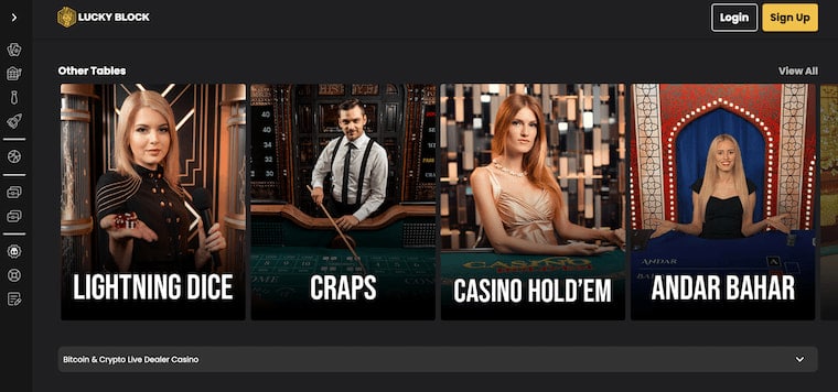 Lucky Block Live Casino Games