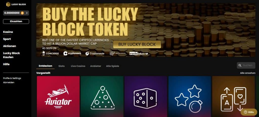 LuckyBlock Online Casinos