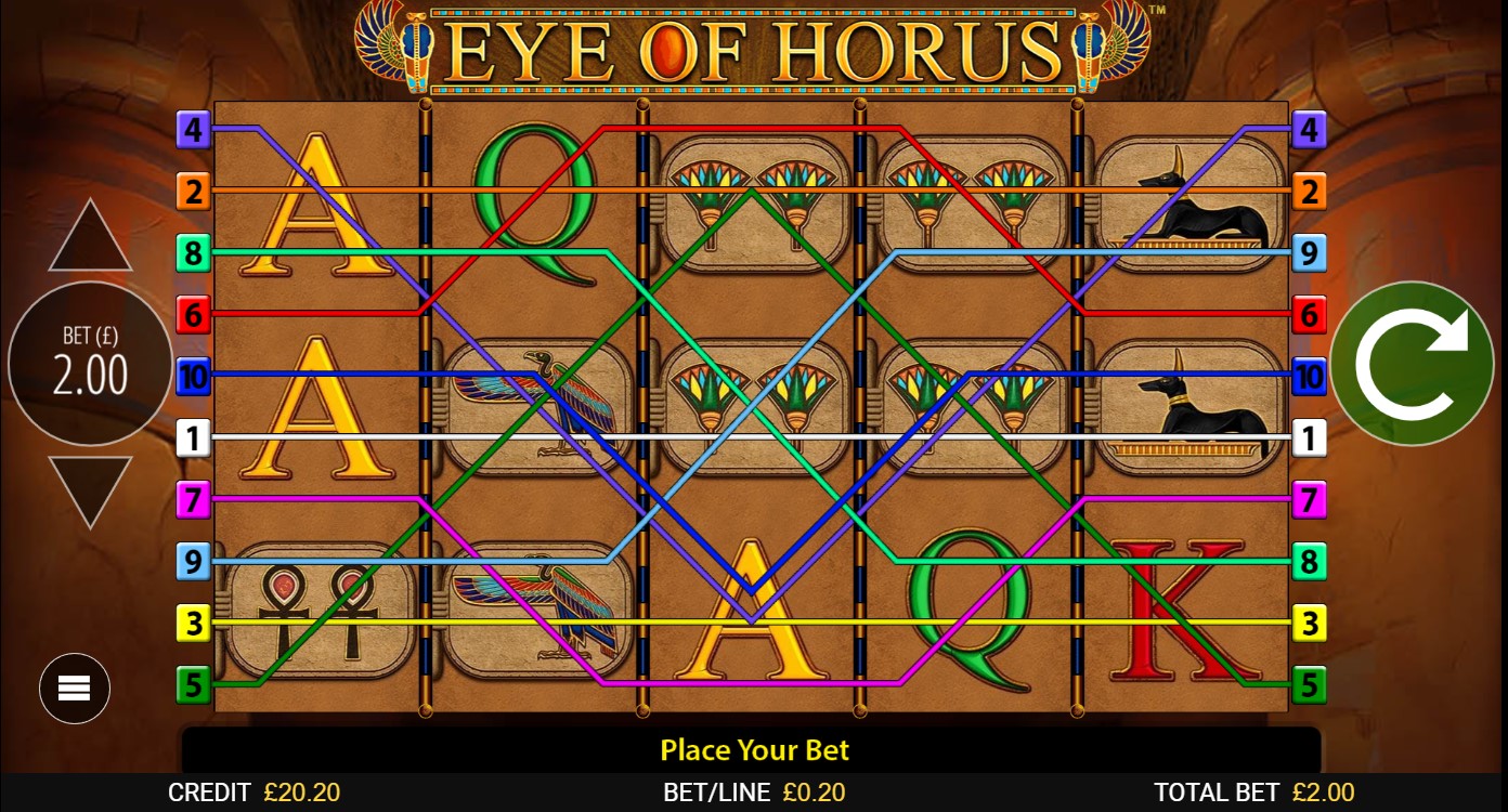 eye of horus - online slots game available for Dubai players