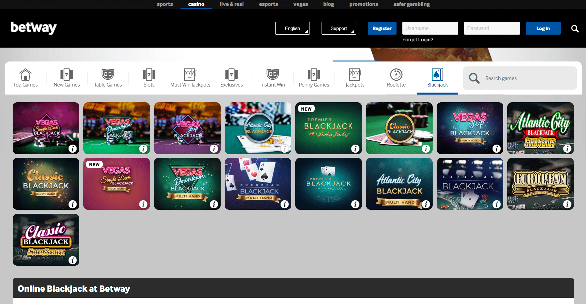 betway - online blackjack casino in UAE