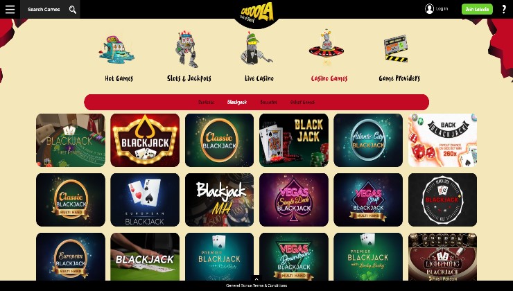 Casoola Casino Blackjack Games