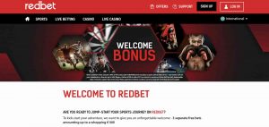 redbet welcome offer page