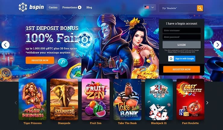 Bspin casino Indonesia home page