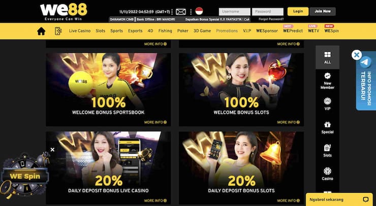 WE88 Casino and Sportsbook Indonesia Review [cur_month] [cur_year]