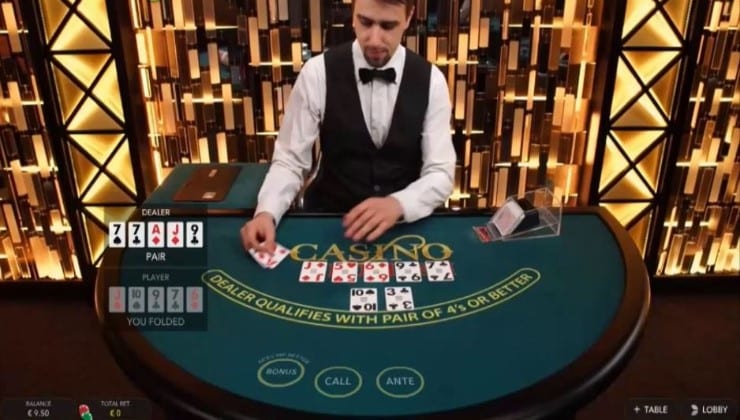 Casino Hod’em poker playing out in live dealer format