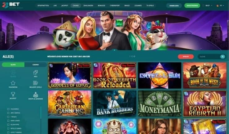 22bet casino Homepage