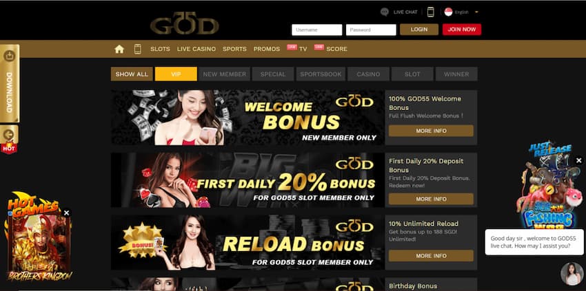Gof55 Casino Malaysia Bonus