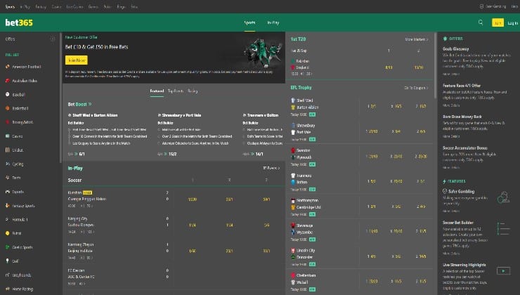 Bet365 online sports betting platform