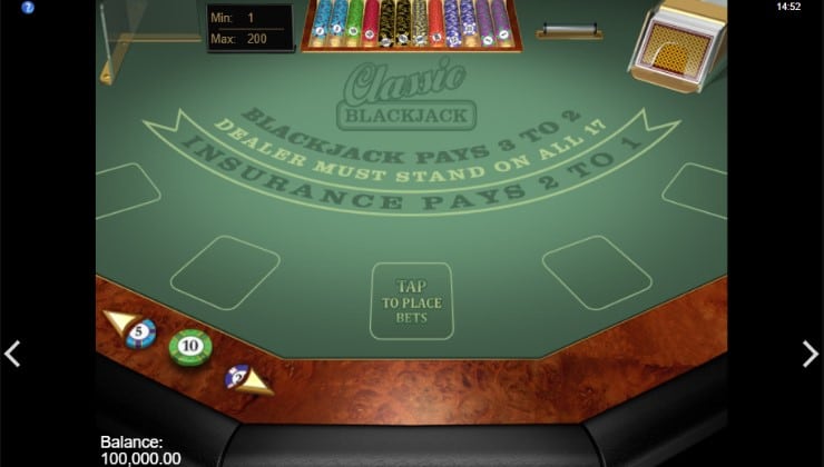 Classic Blackjack Gold by Microgaming