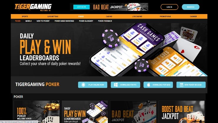 Tiger Gaming poker site