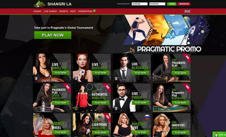 Shangri La Live Casino Games
