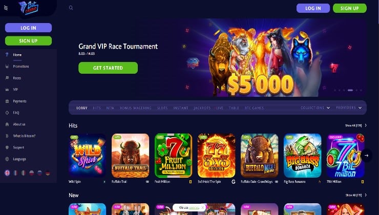 A look at the 7Bit online casino site