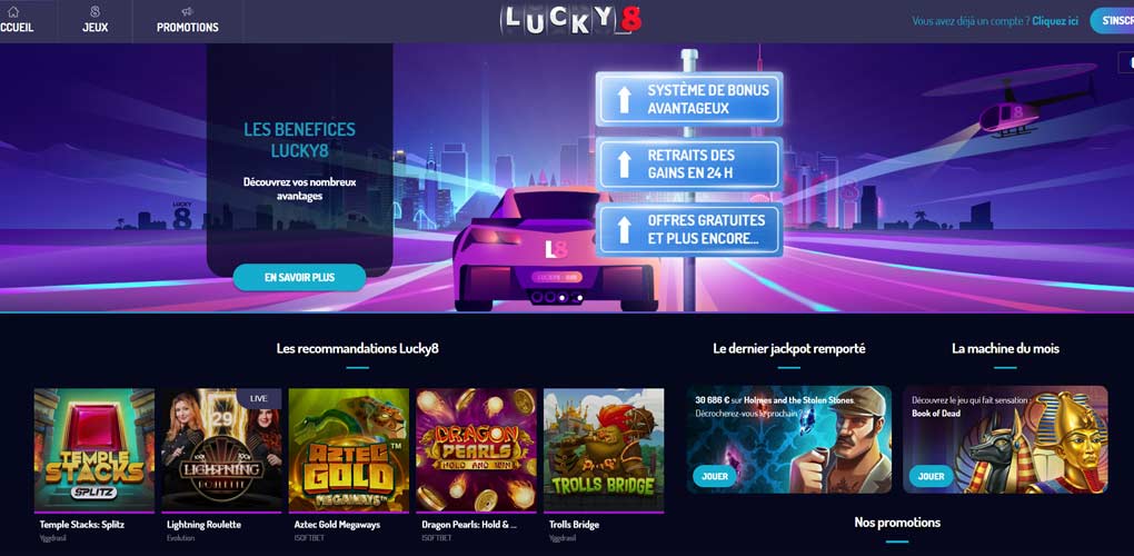 site web lucky8 casino
