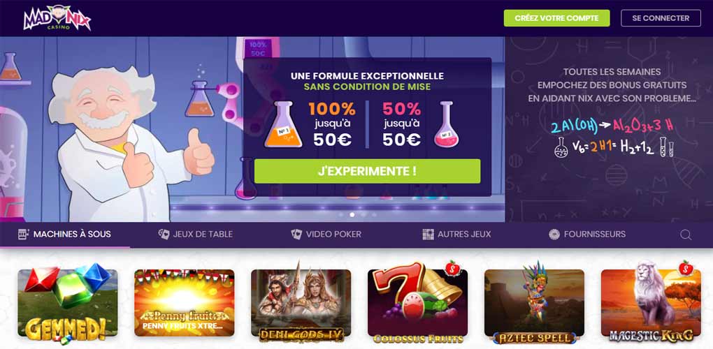 madnix nouveau casino en ligne