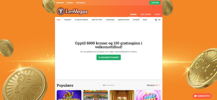 LeoVegas Anmeldelse - LeoVegas Casino & Sport