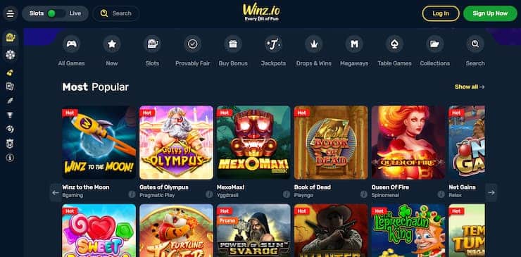 Winz.io top New Zealand Gambling website