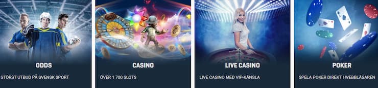 bild på olika typer av övriga spel som kan finnas i ett live casino