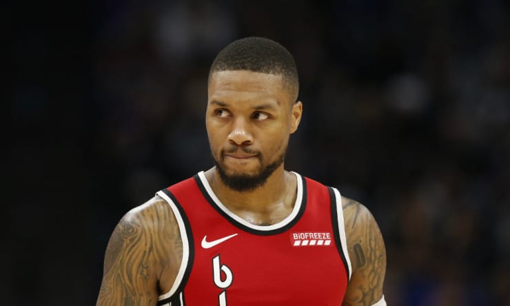 Damian Lillard is still out for Sunday's game between the Celtics and Blazers due to abdomen injury