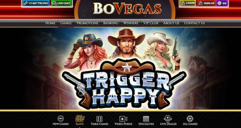 BoVegas Casino Games Page