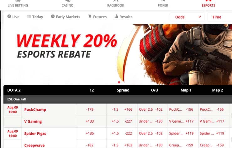Dota 2 comes up trumps for live betting
