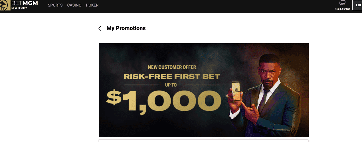 BetMGM has a tasty $1,000 risk-free bet offer