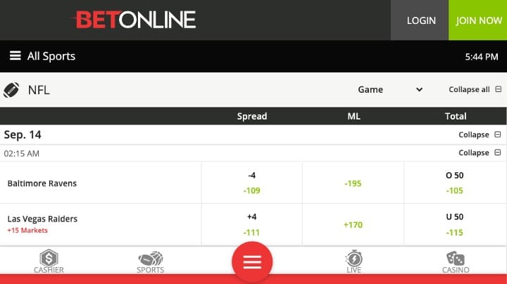 BetOnline best Sports Betting App