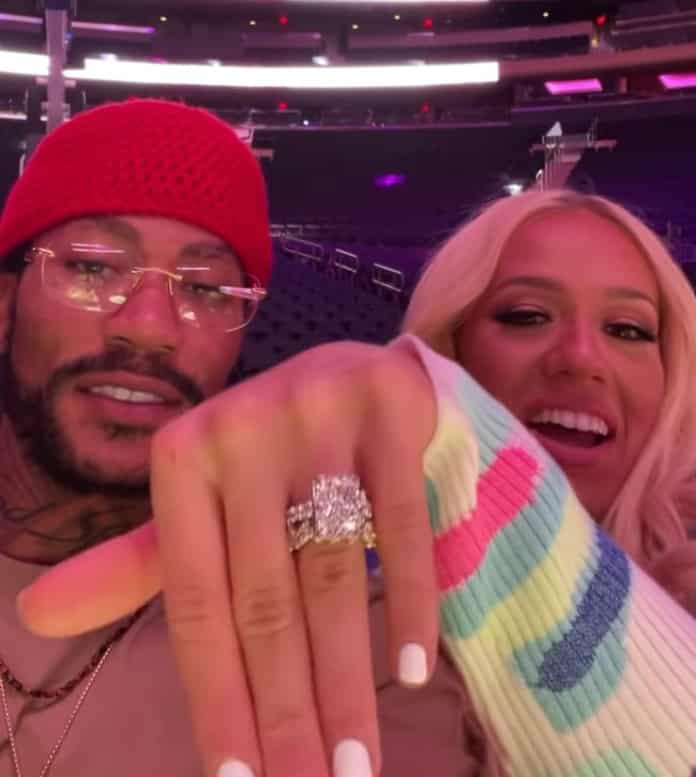 Derrick Rose proposes to Alaina Anderson with ginormous diamond ring (2)