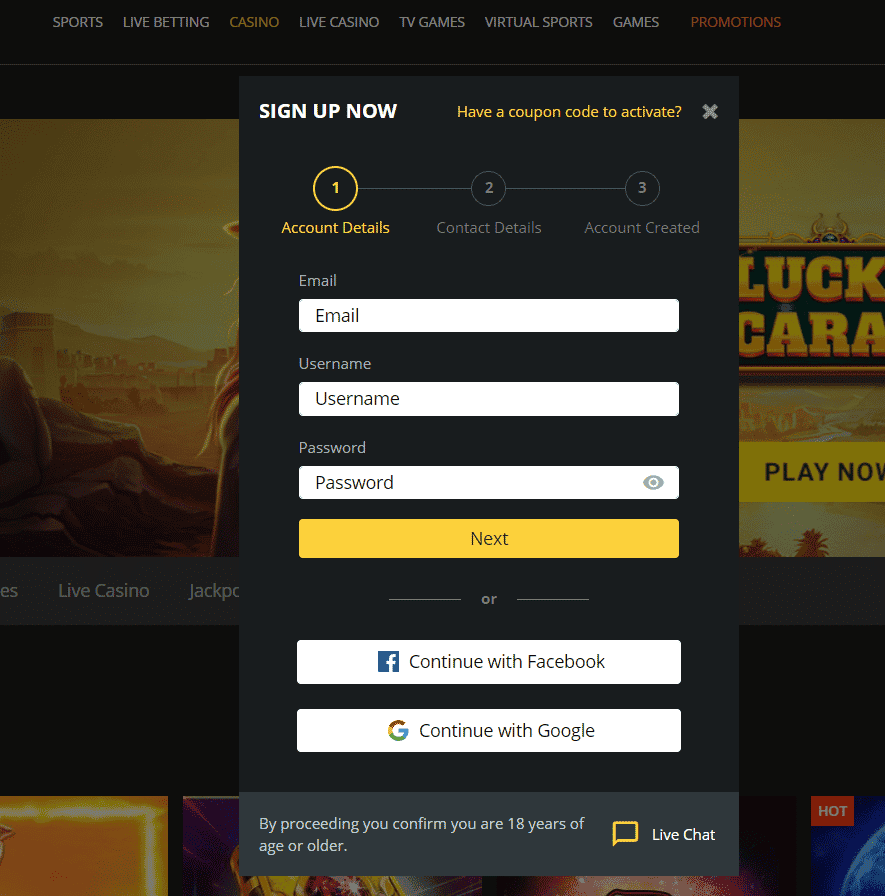 betobet online casino registration