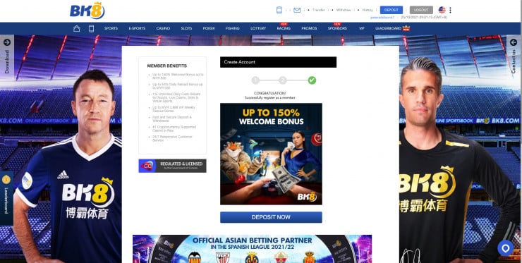 BK8 Online Gambling Site in Indonesia - Registration Page Final Step