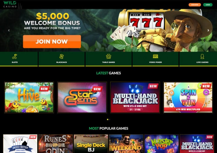 wild casino homepage - Reno online casino