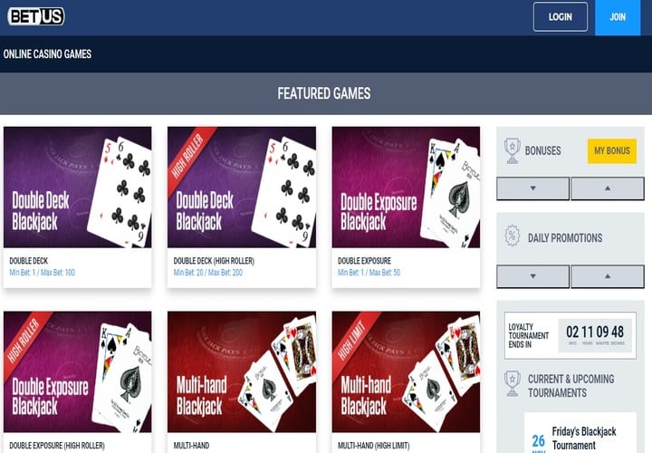 Homepage of Casino