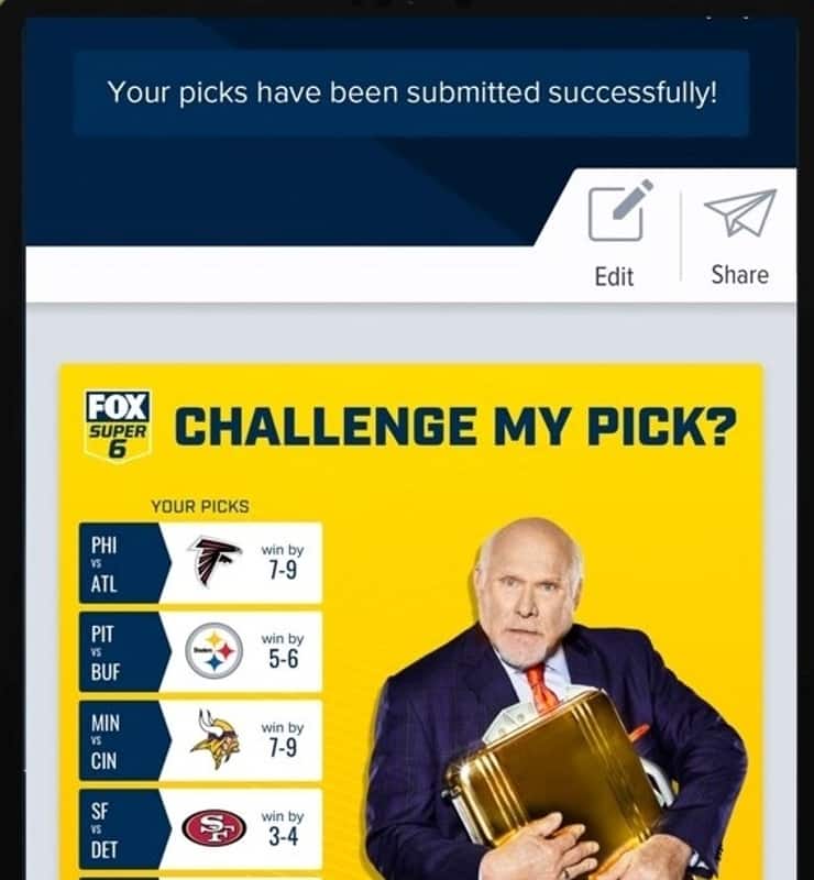 Fox Bet App Challenge My Pick