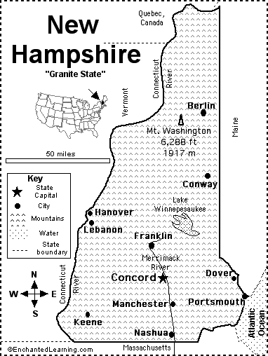 New Hampshire Casinos Map