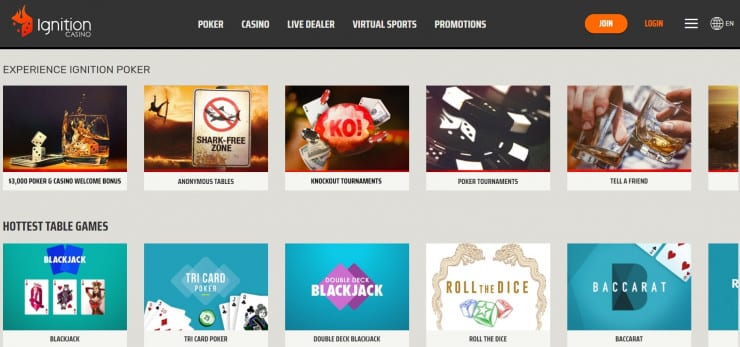 Ignition is an Wisconsin casino for video poker