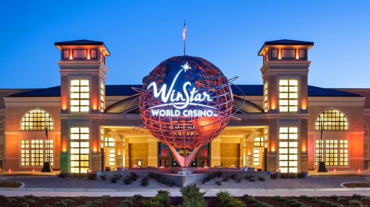 The entrance to the WinStar World Casino in Thackerville, Oklahoma