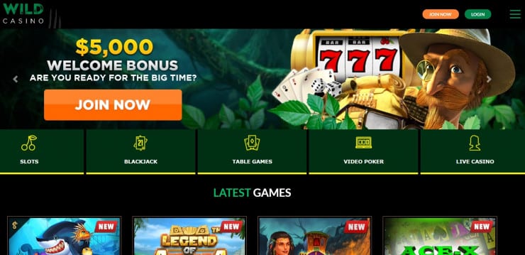 Wild Casino is the best online casino in Iowa