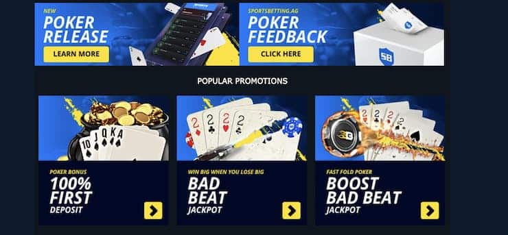 SportsBetting.ag Poker Homepage