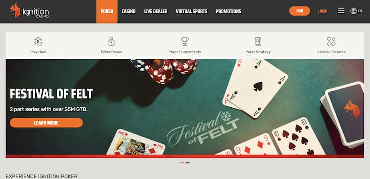 Ignition Homepage - Online Poker Massachusetts 