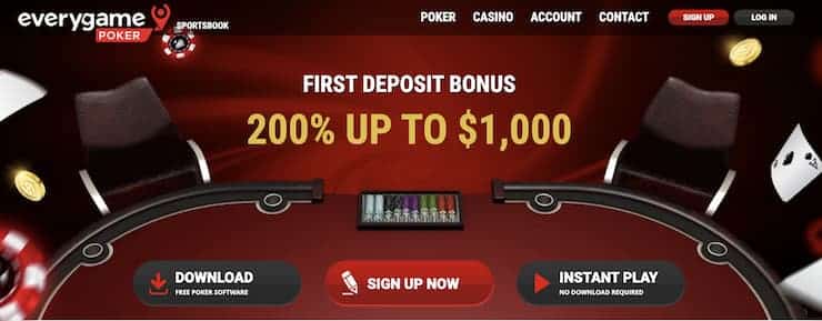 Everygame Poker in Louisiana homepage