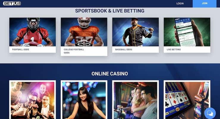 BetUS Homepage - Online Gambling MA