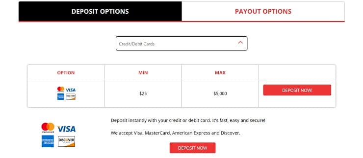 BetOnline Deposits Methods - Arkansas Online Poker Sites
