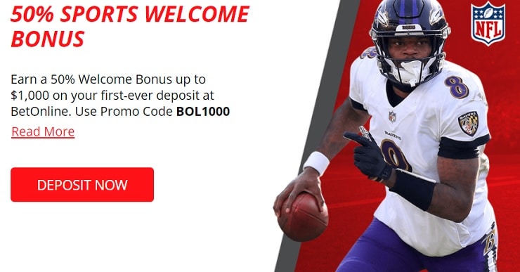 Despite a lower welcome bonus, BetOnline is still one of the best SuperBowl betting sites