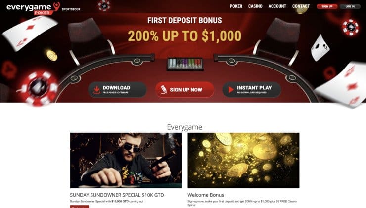 EveryGame Poker Online Homepage - Arkansas Online Poker Guide
