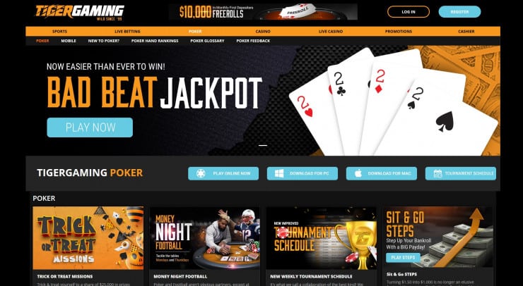 play poker online connecticut tiger gaming