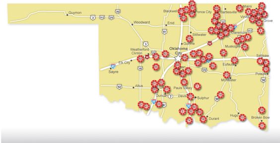 Tulsa casinos map