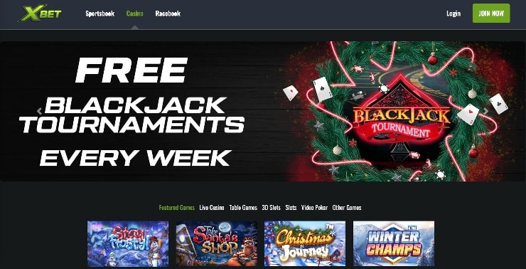 Xbet Online Casino Homepage