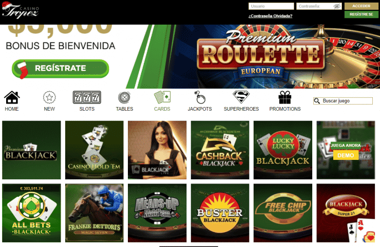 blackjack online tropez casino